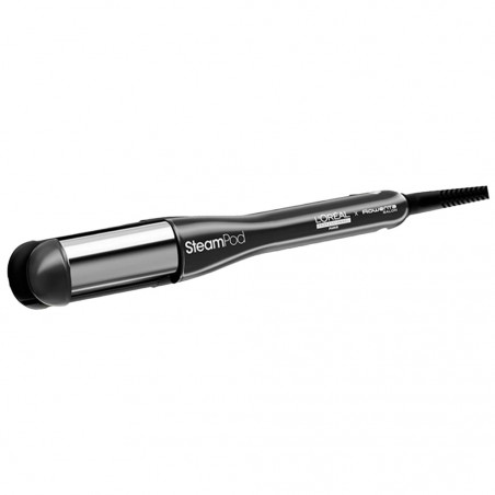 Преса за коса L'Oreal Professionnel SteamPod Meteora, 165W, 0.8 г/мин, Вграден воден резервоар, Въртящ се кабел, До 210C, Черен