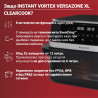 8-in-1 Instant Pot Vortex VersaZone XL ClearCook 2-zónás forró levegős sütő 140-3025-01-EU, 2800 W, 12 l, 205 °C, EvenCrisp, szinkronizált programbefejezés, érintőképernyős vezérlés, fekete/rozsdamentes acél