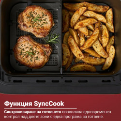 8-in-1 Instant Pot Vortex VersaZone XL ClearCook 2-zónás forró levegős sütő 140-3025-01-EU, 2800 W, 12 l, 205 °C, EvenCrisp, szinkronizált programbefejezés, érintőképernyős vezérlés, fekete/rozsdamentes acél