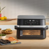 Friteuză dublă cu aer cald 8-în-1 Instant Pot Vortex VersaZone XL ClearCook 140-3025-01-EU, 2800 W, 12 l, 205 °C, EvenCrisp, Finalizare sincronizată a programelor, Comandă tactilă, Negru/Inox