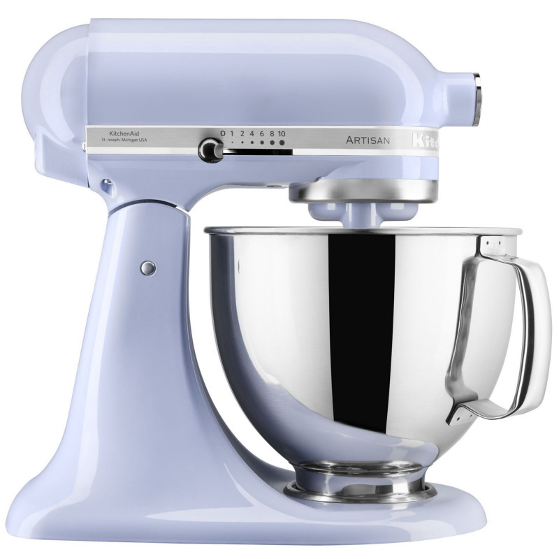 Μίξερ KitchenAid Artisan Elegance 5KSM125ELR σε χρώμα Λαβάντα Κρέμα, 300 W, 4,8 λίτρα, Άμεση μετάδοση κίνησης, 10 ταχύτητες, Μωβ