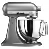Планетарен миксер KitchenAid Artisan Elegance 5KSM125ECU Contour silver, 300W, 4.8 л, Direct drive, 10 скорости, Сив металик