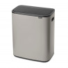 Brabantia Bo Touch 1010456 szemetes, 2x30 l, simán és csendesen nyíló, nagy nyílás, szürke