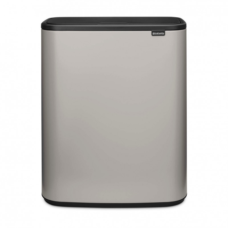 Brabantia Bo Touch 1010456 szemetes, 2x30 l, simán és csendesen nyíló, nagy nyílás, szürke