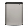 Brabantia Bo Touch Trash Can 1010456, 2x30 L, Smooth and Quiet Opening, Large Opening, Gray