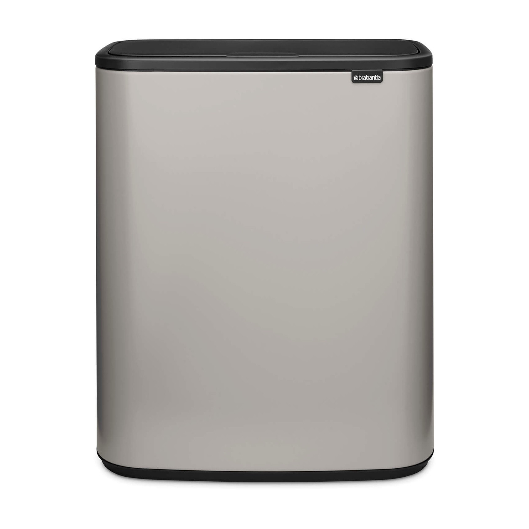 Cos de gunoi Brabantia Bo Touch 1010456, 2x30 l, Deschidere lina si silentioasa, Gri