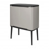 Brabantia Bo Touch Trash Can 1010454, 3x11 L, Smooth and Silent Opening, Large Opening, Gray