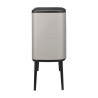 Coș de gunoi Brabantia Bo Touch 1010454, 3x11 l, deschidere lină și silențioasă, deschidere largă, gri