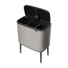 Brabantia Bo Touch 1010454 szemetes, 3x11 l, simán és csendesen nyíló, nagy nyílás, szürke