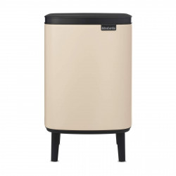 Coș de gunoi Brabantia Bo Small Hi 1010461, 7 l, cu capac ridicat, deschidere lină și silențioasă, bază antiderapantă, bej