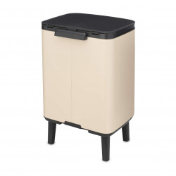 Κάδος απορριμμάτων Brabantia Bo Small Hi 1010461, 7 λίτρα, Υπερυψωμένος, Ομαλό και αθόρυβο άνοιγμα, Αντιολισθητική βάση, Μπεζ