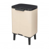 Brabantia Bo Small Hi 1010461 szemetes, 7 l, emelt kivitel, sima és csendes nyitás, csúszásgátló talp, bézs