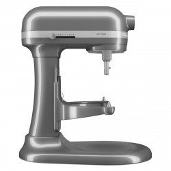 Планетарен миксер KitchenAid Artisan 5KSM70SHXEMS Medallion silver, 375 W, 6.6 л, 11 скорости, 67 точки на допир, Повдигане на купата, Специална скорост Fold, Flex Edge, Сив металик
