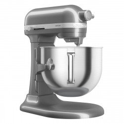 Планетарен миксер KitchenAid Artisan 5KSM70SHXEMS Medallion silver, 375 W, 6.6 л, 11 скорости, 67 точки на допир, Повдигане на купата, Специална скорост Fold, Flex Edge, Сив металик