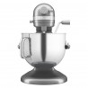 Mixer planetar KitchenAid Artisan 5KSM70SHXEMS Medallion silver, 375 W, 6,6 l, 11 viteze, 67 de puncte de contact, Ridicare bol, Viteză specială „Fold”, Flex Edge, Gri metalizat