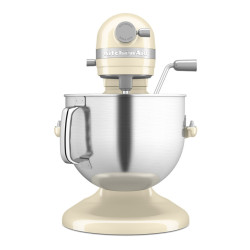 Μίξερ KitchenAid Artisan 5KSM70SHXEAC σε χρώμα Almond cream, 375 W, 6,6 λίτρα, 11 ταχύτητες, 67 σημεία επαφής, Ανύψωση του κάδου, Ειδική ταχύτητα «Fold», Flex Edge, Κρέμα