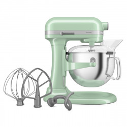 Планетарен миксер KitchenAid Artisan 5KSM60SPXEPT Pistachio, 375 W, 5.6 л, 11 скорости, 67 точки на допир, Повдигане на купата, Специална скорост Fold, Светлозелен