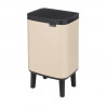 Brabantia Bo Small Hi 1010460 Trash Can, 4 L, Smooth and Silent Opening, Non-Slip Base, Beige