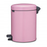 Кош за боклук с педал Brabantia NewIcon 1010439, 5 л, Леко затваряне, Противоплъзгаща основа, Розов