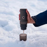 Преносима еспресо машина Outin Mino SG, 22 bar, 9000 mAh, 70 мл, Екстракция при 93.3°C, Мляно + капсули Nespresso, USB-C, Сив