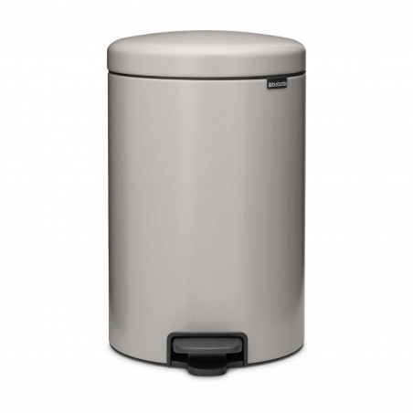 Κάδος απορριμμάτων με πεντάλ Brabantia NewIcon 1010441, 20 λίτρα, Απαλό κλείσιμο, Αντιολισθητική βάση, Ανοιχτό γκρι