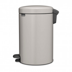 Кош за боклук с педал Brabantia NewIcon 1010440, 12 л, Плавно затваряне, Противоплъзгаща основа, Светлосив