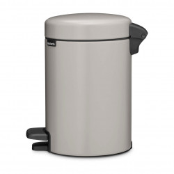 Brabantia NewIcon 1010433 pedálos szemetes, 3 l, lágy zárás, csúszásgátló talp, világosszürke