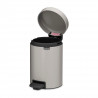 Coș de gunoi cu pedală Brabantia NewIcon 1010433, 3 l, închidere lentă, bază antiderapantă, gri deschis