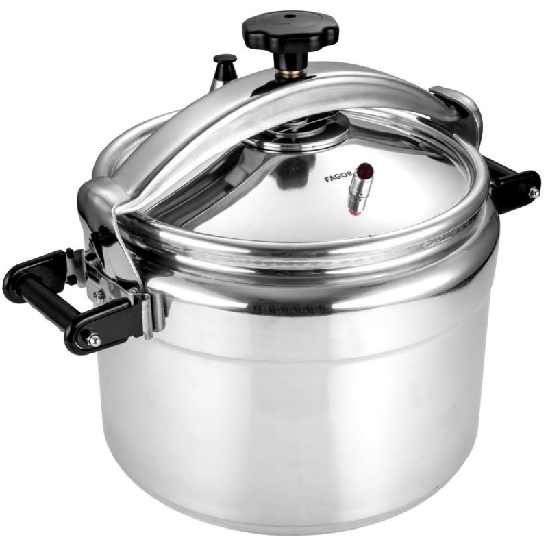 Втора ръка: Тенджера под налягане Fagor Chef Extremen 100602653, 15 л, 30 см, 50 kPa, 3 системи за безопасност, Алуминий, Сребрист