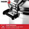 Second hand: Тенджера под налягане Fagor Chef Extremen 100602653, 15 л, 30 см, 50 kPa, 3 системи за безопасност, Алуминий, Сребрист