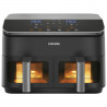 Втора ръка: Двоен фритюрник с горещ въздух Cosori Dual Basket CAF-R901-AEU, 1750 W, 8.5 л, 8 програми, Таймер, Touch screen, Черен