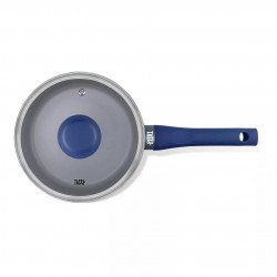 Second hand: Касерола със стъклен капак Tasty Everyday 678556, 18 см, 1.8 л, Индукция, Алуминий, Незалепващо покритие, Син