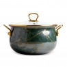 Használt: Goldmann GM 8017-22G, 5l, 22x14 cm, zománcozott, indukciós, üvegfedél, smaragdzöld, 5 literes, zománcozott, indukciós, üvegfedél, smaragdzöld