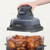 Second hand: Ninja CRISPi FN101EUGY 4-in-1 Portable Hot Air Fryer, 1700W, 3.8L, 6 servings, 2 glass containers, 4 programs, PFAS- and BPA-free, Dark Blue