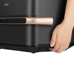 Втора ръка: Двоен фритюрник с горещ въздух Cosori Dual Blaze TwinFry CAF-TF101S, 10 л, 6 програми, 35-240 C, Таймер, ThermoIQ, Синхронизирано готвене и приключване, Черен