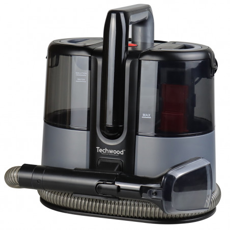 Second hand: Прахосмукачка за пране на килими и тапицерия Techwood TANA-6600, 600W, Резервоари за чиста и отпадъчна вода, Черен