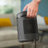 Használt: Philips CX2120/01 kerámia fűtőventilátor, 600/1500 W, 15m2-ig, 3 hőmérséklet-beállítás, átbillenés elleni védelem, fekete színű