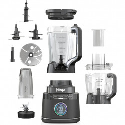 La mâna a doua: Blender 3in1 Ninja TB401EU, 1200W, 2.1 L, 10 viteze + moduri, Timer, LED, Tehnologie BlendSense, Fara BPA, Negru