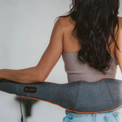 Second hand: Medivon Collar Simple MD-R1505 Shiatsu Massager, 18 W, 8 Heads, Timer, Force Control, Heat Function, Gray