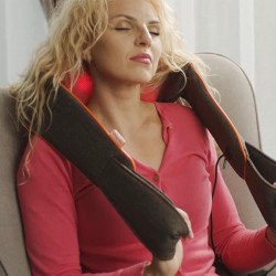 Second hand: Medivon Collar Simple MD-R1505 Shiatsu Massager, 18 W, 8 Heads, Timer, Force Control, Heat Function, Gray