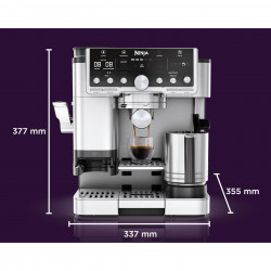 Second hand: Ninja Luxe Café Pro ES701EU 3-in-1 Coffee Machine, 1650W, 15 bar, 250 g, 2 L, Barista Assist, 5 foam settings, 9 espresso options, Stainless Steel