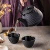 Használt: Öntöttvas vízforraló 2 csészével Kinghoff KH 1846, 1 l, szűrő, indukciós, Fekete