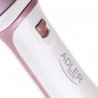 Втора ръка: Четка за сушене и стилизиране 5в1 Adler AD 2027, 1200 W, 2 температури, Керамично покритие, Аксесоари, Бял/розов