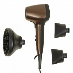 Втора ръка: Сешоар Remington AIR3D D7777, 1800W, Йонизация, DC мотор, 3D поток на въздуха, Кафяв
