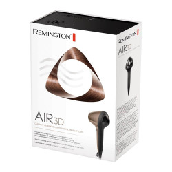 La mâna a doua: Uscator de par Remington AIR3D D7777, 1800W, Ionizare, Motor DC, Flux de aer 3D, Maro