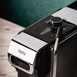 Használt: Espreso gép mliano kávézóhoz és kapszulákhoz 8in1 Oliver Voltz OV51171N8M, 1450W, 1 liter, 5 adapter, 19 bar, Cernen