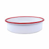 Second hand: Oliver Voltz OV51222KR30 Round Baking Pan, 30 x 8 cm, Enameled Steel, Induction, White/Red
