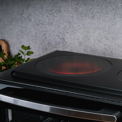 La mâna a doua: Cuptoc electric cu plite Oliver Voltz OV51441E45, 4300 W, 6 trepte, 45 L, 90-230°C, 2 plite cu infrarosu, Ventilator, Iluminare, Negru