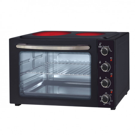 Használt: Oliver Voltz OV51441E45, 4300 W, 6 fokozat, 45 l, 90-230C, két infravörös főzőlap, ventilátor, világítás, fekete színben