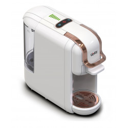 Second hand: Oliver Voltz OV51171M8R 8-in-1 Espresso Machine for Ground Coffee and Capsules, 1450W, 19 bar, White/Gold